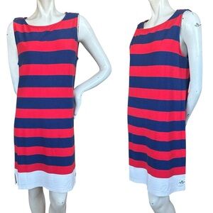 Vineyard Vines Genoa Red White & Blue Striped Sleeveless Terry Dress Size Medium